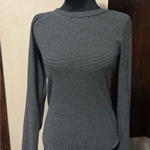 Sonoma Black and White Ribbed Tee